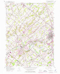 Doylestown Pennsylvania Historical topographic map, 1:24000 scale, 7.5 X 7.5 Minute, Year 1953