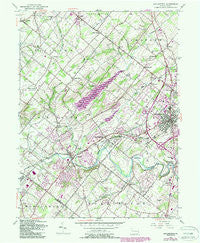 Doylestown Pennsylvania Historical topographic map, 1:24000 scale, 7.5 X 7.5 Minute, Year 1953