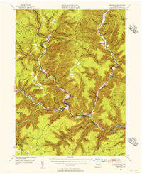 Driftwood Pennsylvania Historical topographic map, 1:62500 scale, 15 X 15 Minute, Year 1945