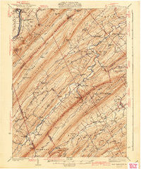 East Waterford Pennsylvania Historical topographic map, 1:62500 scale, 15 X 15 Minute, Year 1941