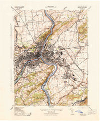 Easton Pennsylvania Historical topographic map, 1:31680 scale, 7.5 X 7.5 Minute, Year 1943