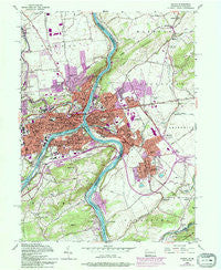 Easton Pennsylvania Historical topographic map, 1:24000 scale, 7.5 X 7.5 Minute, Year 1956