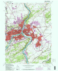 Easton Pennsylvania Historical topographic map, 1:24000 scale, 7.5 X 7.5 Minute, Year 1956