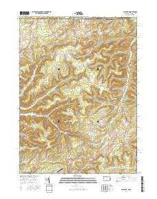 Ellisburg Pennsylvania Current topographic map, 1:24000 scale, 7.5 X 7.5 Minute, Year 2016