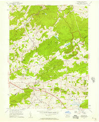 Elverson Pennsylvania Historical topographic map, 1:24000 scale, 7.5 X 7.5 Minute, Year 1956