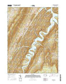 Entriken Pennsylvania Current topographic map, 1:24000 scale, 7.5 X 7.5 Minute, Year 2016