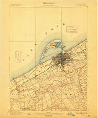 Erie Pennsylvania Historical topographic map, 1:62500 scale, 15 X 15 Minute, Year 1900