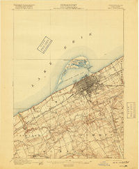 Erie Pennsylvania Historical topographic map, 1:62500 scale, 15 X 15 Minute, Year 1900