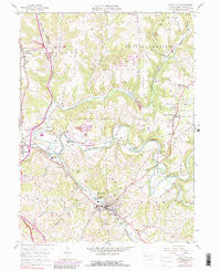 Evans City Pennsylvania Historical topographic map, 1:24000 scale, 7.5 X 7.5 Minute, Year 1958