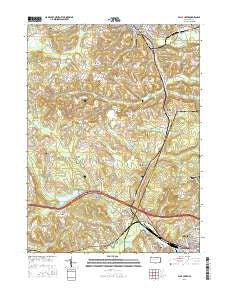Falls Creek Pennsylvania Current topographic map, 1:24000 scale, 7.5 X 7.5 Minute, Year 2016