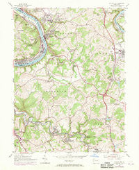Fayette City Pennsylvania Historical topographic map, 1:24000 scale, 7.5 X 7.5 Minute, Year 1954