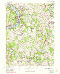 Fayette City Pennsylvania Historical topographic map, 1:24000 scale, 7.5 X 7.5 Minute, Year 1954