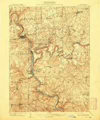 Foxburg Pennsylvania Historical topographic map, 1:62500 scale, 15 X 15 Minute, Year 1908
