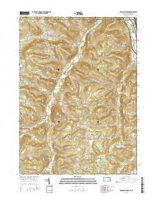 Franklin Forks Pennsylvania Current topographic map, 1:24000 scale, 7.5 X 7.5 Minute, Year 2016