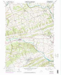 Freeburg Pennsylvania Historical topographic map, 1:24000 scale, 7.5 X 7.5 Minute, Year 1965