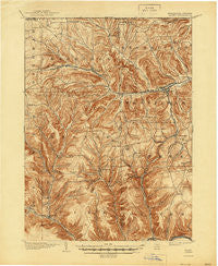 Gaines Pennsylvania Historical topographic map, 1:62500 scale, 15 X 15 Minute, Year 1900