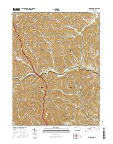 Garards Fort Pennsylvania Current topographic map, 1:24000 scale, 7.5 X 7.5 Minute, Year 2016