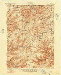 Genesee Pennsylvania Historical topographic map, 1:62500 scale, 15 X 15 Minute, Year 1937