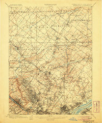 Germantown Pennsylvania Historical topographic map, 1:62500 scale, 15 X 15 Minute, Year 1899
