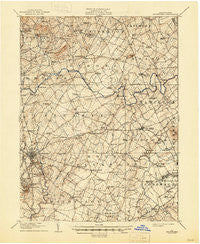 Gettysburg Pennsylvania Historical topographic map, 1:62500 scale, 15 X 15 Minute, Year 1908