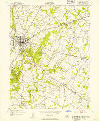 Gettysburg Pennsylvania Historical topographic map, 1:24000 scale, 7.5 X 7.5 Minute, Year 1951