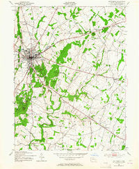 Gettysburg Pennsylvania Historical topographic map, 1:24000 scale, 7.5 X 7.5 Minute, Year 1951