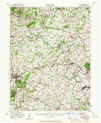 Gettysburg Pennsylvania Historical topographic map, 1:62500 scale, 15 X 15 Minute, Year 1951