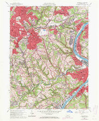 Glassport Pennsylvania Historical topographic map, 1:24000 scale, 7.5 X 7.5 Minute, Year 1960