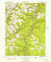 Glen Richey Pennsylvania Historical topographic map, 1:24000 scale, 7.5 X 7.5 Minute, Year 1944