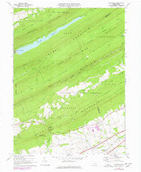 Grantville Pennsylvania Historical topographic map, 1:24000 scale, 7.5 X 7.5 Minute, Year 1969