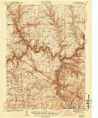 Hallton Pennsylvania Historical topographic map, 1:62500 scale, 15 X 15 Minute, Year 1943