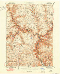 Hallton Pennsylvania Historical topographic map, 1:62500 scale, 15 X 15 Minute, Year 1943