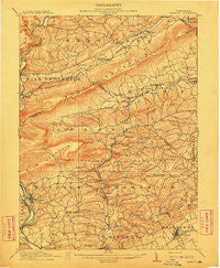 Hamburg Pennsylvania Historical topographic map, 1:62500 scale, 15 X 15 Minute, Year 1911