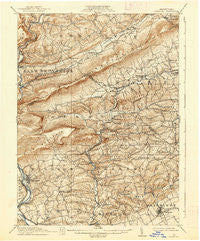 Hamburg Pennsylvania Historical topographic map, 1:62500 scale, 15 X 15 Minute, Year 1911