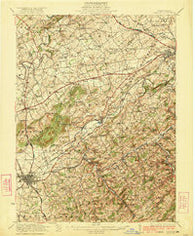 Hanover Pennsylvania Historical topographic map, 1:62500 scale, 15 X 15 Minute, Year 1922