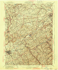 Hanover Pennsylvania Historical topographic map, 1:62500 scale, 15 X 15 Minute, Year 1922