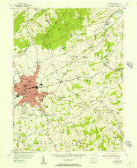 Hanover Pennsylvania Historical topographic map, 1:24000 scale, 7.5 X 7.5 Minute, Year 1954