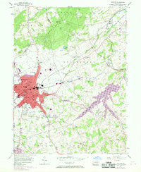 Hanover Pennsylvania Historical topographic map, 1:24000 scale, 7.5 X 7.5 Minute, Year 1954