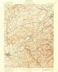 Hanover Pennsylvania Historical topographic map, 1:62500 scale, 15 X 15 Minute, Year 1922