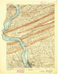 Harrisburg Pennsylvania Historical topographic map, 1:62500 scale, 15 X 15 Minute, Year 1892