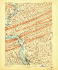 Harrisburg Pennsylvania Historical topographic map, 1:62500 scale, 15 X 15 Minute, Year 1899