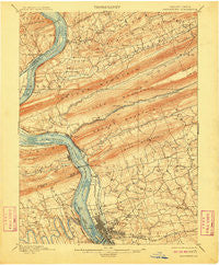 Harrisburg Pennsylvania Historical topographic map, 1:62500 scale, 15 X 15 Minute, Year 1899