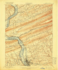 Harrisburg Pennsylvania Historical topographic map, 1:62500 scale, 15 X 15 Minute, Year 1899