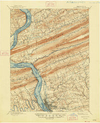Harrisburg Pennsylvania Historical topographic map, 1:62500 scale, 15 X 15 Minute, Year 1899