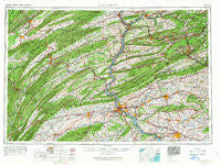 Harrisburg Pennsylvania Historical topographic map, 1:250000 scale, 1 X 2 Degree, Year 1957
