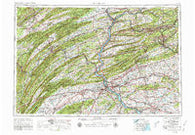 Harrisburg Pennsylvania Historical topographic map, 1:250000 scale, 1 X 2 Degree, Year 1957