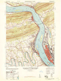 Harrisburg West Pennsylvania Historical topographic map, 1:24000 scale, 7.5 X 7.5 Minute, Year 1947