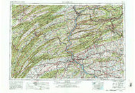 Harrisburg Pennsylvania Historical topographic map, 1:250000 scale, 1 X 2 Degree, Year 1957