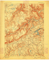 Harvey Lake Pennsylvania Historical topographic map, 1:62500 scale, 15 X 15 Minute, Year 1893