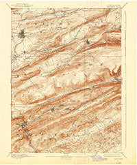Hazleton Pennsylvania Historical topographic map, 1:62500 scale, 15 X 15 Minute, Year 1893